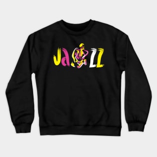 Funny Colorful Jazz Design Crewneck Sweatshirt